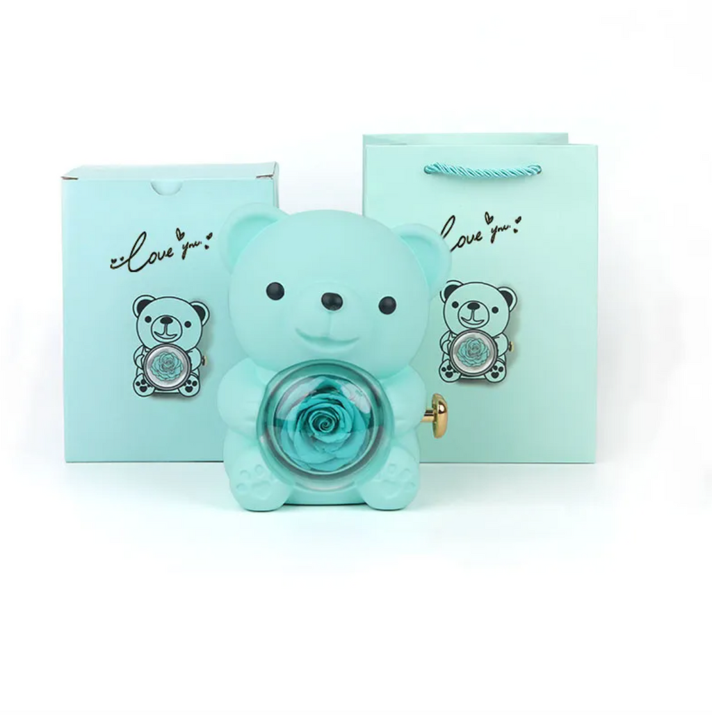 Eternal Bear Rose Box Jewelry Gift